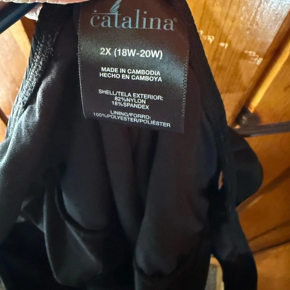 Catalina Black Scoop‎ Neck Bodysuit 2x